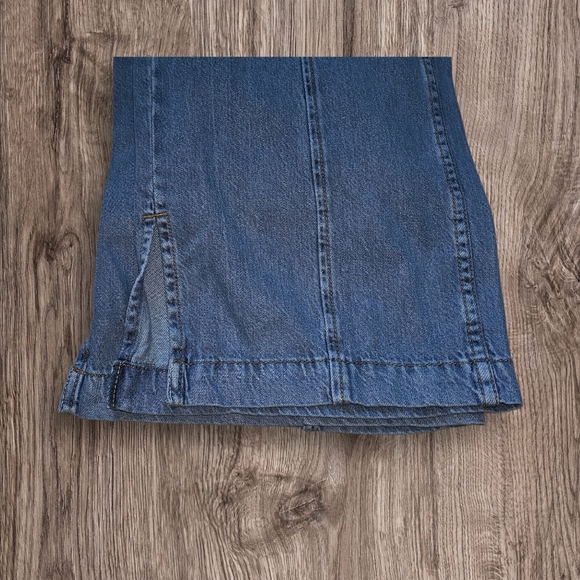 Time and Tru Women's Blue Wide Leg Cargo Jeans - Picture 2 of 8